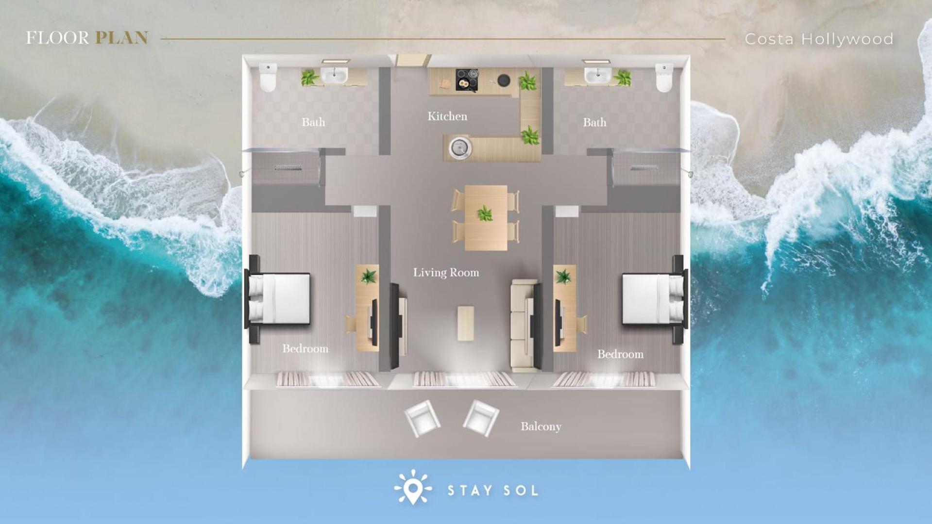 Apartment With Bay View Balcony - Pool - Up To 6 - Gym Hollywood Exteriér fotografie